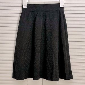 Black Textured Skirt